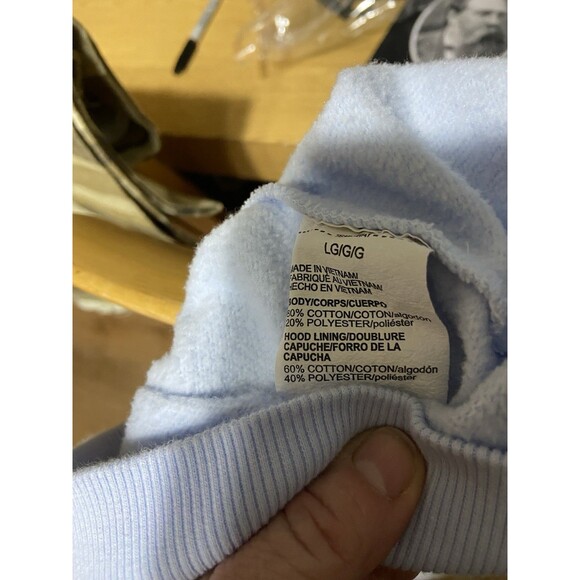 Under Armour Sweatshirt Mens Large Light Blue UA Rival Fleece Hoodie - Picture 5 of 7